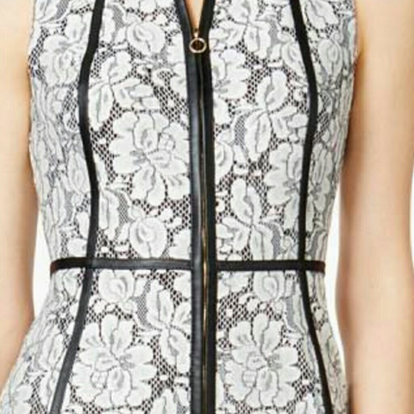 (Calvin Klein) floral-print lace dress - Picture 2 of 3